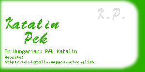 katalin pek business card